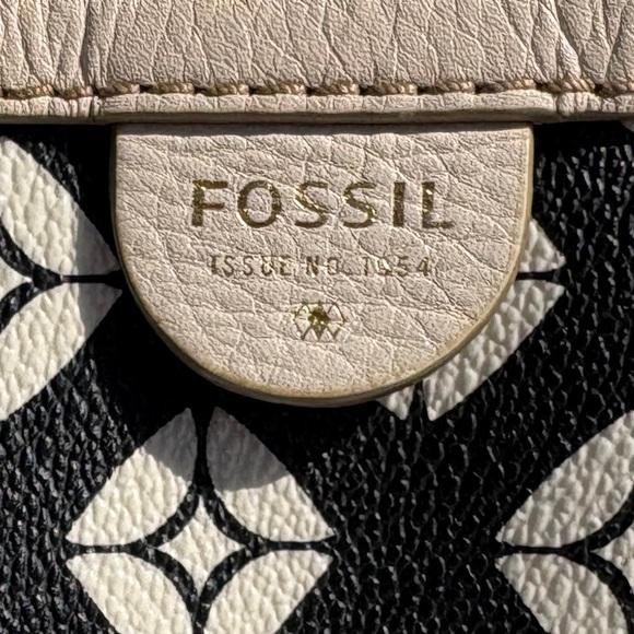 Fossil Sydney Geometric Diamond Shopper Tote Bag Purse & Matching Wallet - Picture 6 of 16